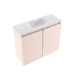 MONDIAZ TURE-DLUX Meuble toilette - 60cm - Rosee - EDEN - vasque Opalo - position centrale - sans trou de robinet SW1104489