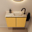 MONDIAZ TURE-DLUX 60cm toiletmeubel Ocher. EDEN wastafel Frappe positie rechts. Met 1 kraangat. SW1102863