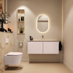 MONDIAZ TURE-DLUX Meuble toilette - 120cm - Rosee - EDEN - vasque Frappe - position centrale - sans trou de robinet SW1102969