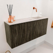 Mondiaz JOYA-DLUX 90cm meuble de salle de bains - couleur Shadow - Vasque FAYE position Droite Sans trou de robinet couleur Nata. SW1424969