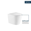 Fugaflow ensemble de WC suspendu - sans rebord - 36.3x51.7cm s- iège softclose - blanc brillant SW890151