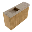 Mondiaz JOYA-DLUX 71.6cm meuble de toilette - arrondi droit couleur Oak - Vasque FAYE position Gauche Sans trou de robinet couleur Arena SW1423867