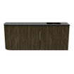Mondiaz JOYA 101.6cm toiletmeubel - ronding links kleur Shadow - Wastafel FAYE positie Rechts 1 kraangat kleur Urban. SW1421518