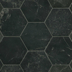 Terravito Fareno wand- en vloertegel - 21.6x25cm - 9mm - Zeshoek - Marmerlook - antraciet mat SW420150