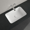 Villeroy & boch architectura lavabo à poser 62x42x18cm rectangle sans trou de trop-plein blanc alpin céramique brillante SW762335