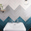 SAMPLE Terravito Dalmira Carrelage mural - 7.5x30cm - Rectangle - 8.6mm - White SW736417
