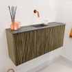 Mondiaz JOYA-DLUX 90cm meuble de salle de bains - couleur Dusk - Vasque FAYE position Milieu Sans trou de robinet couleur Sombra. SW1426141