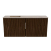 Mondiaz JOYA-DLUX 90cm meuble de salle de bains - couleur Walnut - Lavabo FAYE position Gauche Sans trou de robinet couleur Arena. SW1424344