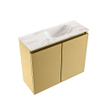 MONDIAZ TURE-DLUX Meuble WC 60 cm Oro. EDEN lavabo Frappe position droite. Sans trou de robinet. SW1102887