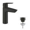 GROHE Start m-size ensemble de robinet mélangeur - avec bonde clic clac - noir mat SW811176