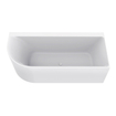 Wiesbaden Zenn baignoire d'angle droite 180 x 80 cm acrylique mat blanc avec bonde mat blanc SW1158956