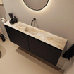 MONDIAZ TURE-DLUX Meuble toilette - 120cm - Urban - EDEN - vasque Frappe - position centrale - sans trou de robinet SW1102622