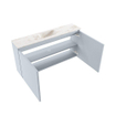 MONDIAZ TURE-DLUX Meuble de toilettes 100 cm Clay. EDEN lavabo Frappe position milieu. Avec 1 trou de robinet. SW1102714