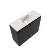 MONDIAZ TURE-DLUX Meuble toilette - 60cm - Urban - EDEN - vasque Ostra - position centrale - sans trou de robinet SW1104661