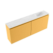 MONDIAZ TURE-DLUX Meuble de toilettes 120cm Ocher. Lavabo EDEN Opalo position droite. Avec 1 trou de robinet. SW1104435