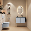 MONDIAZ TURE-DLUX Meuble de toilettes 80 cm Clay. EDEN lavabo Glace position centrale. Avec 1 trou de robinet. SW1103213