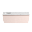 MONDIAZ TURE-DLUX Meuble WC 120 cm Rosee. Lavabo EDEN Opalo position gauche. Sans trou de robinet. SW1104543