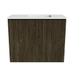 Mondiaz JOYA 50cm meuble de toilette - couleur Shadow - Vasque FAYE position Droite Sans trou de robinet couleur Talc. SW1421402
