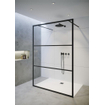 Riho Grid Paroi de douche - 200x90cm - noir SW412202