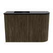 Mondiaz JOYA 61.6cm meuble de salle de bains - arrondi droit couleur Shadow - Vasque FAYE position Gauche 1 trou de robinet couleur Urban SW1421555