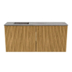 Mondiaz JOYA-DLUX 90cm toiletmeubel - kleur Oak - Wastafel FAYE positie Links 1 kraangat kleur Oza. SW1424101