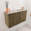 Mondiaz JOYA-DLUX 70cm toiletmeubel - kleur Dusk - Wastafel FAYE positie Rechts 1 kraangat kleur Opalo. SW1423302