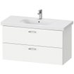 Duravit XBase Meuble sous-lavabo 100x45.8x56cm Poignée standard avec softclose panneau de particules blanc Mat SW420635
