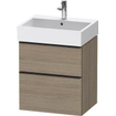 Duravit D-neo Meuble sous vasque 58.4x44.2x62.5cm 2 tiroirs Chêne (terra) mat SW640880