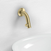 Clou Kaldur robinet de lavabo à bec court encastré mur. or brossé PVD SW799374