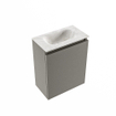 MONDIAZ TURE-DLUX Meuble toilette - 40cm - Smoke - EDEN - vasque Ostra - position centrale - sans trou de robinet SW1105094