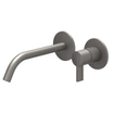 IVY Pact Inbouw Wastafelmengkraan - 2-gats - gebogen uitloop - inclusief inbouwdeel - geborsteld metal black PVD SW1224359