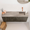 Mondiaz JOYA-DLUX 100cm meuble de toilette - couleur Shadow - Vasque FAYE position Droite Sans trou de robinet couleur Oza SW1425052