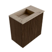 Mondiaz JOYA-DLUX 40cm meuble de toilette - couleur Walnut - Vasque FAYE position Gauche Sans trou de robinet couleur Arena. SW1424317