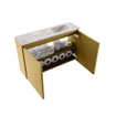 MONDIAZ TURE-DLUX Meuble de toilettes 80cm Oro. Lavabo EDEN Glace position droite. Sans trou de robinet. SW1103451