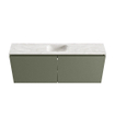 MONDIAZ TURE-DLUX meuble de toilettes 120cm Army. Lavabo EDEN Ostra position milieu. Sans trou de robinet. SW1104732