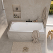 Zeza Oval Ligbad - 170x70cm - acryl - duo - glans wit SW1015082