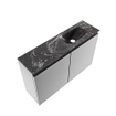 MONDIAZ TURE-DLUX Meuble toilette - 80cm - Plata - EDEN - vasque Lava - position droite - sans trou de robinet SW1104035