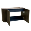 Mondiaz JOYA-DLUX 71.6cm toiletmeubel - ronding links kleur Shadow - Wastafel FAYE positie Rechts Zonder kraangat kleur Arena. SW1424825