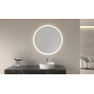 Wiesbaden Novi spiegel rond met LED, dimbaar 100 cm mat zwart SW796252