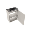 MONDIAZ TURE-DLUX Meuble de toilettes 40 cm Linen. Lavabo EDEN Lava position centrale. Sans trou de robinet. SW1103856