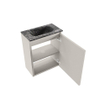 MONDIAZ TURE-DLUX Meuble toilette - 40cm - Linen - EDEN - vasque Lava - position centrale - sans trou de robinet SW1103856