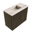 Mondiaz JOYA-DLUX 50cm toiletmeubel - kleur Shadow - Wastafel FAYE positie Links Zonder kraangat kleur Nata. SW1424940