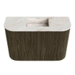 Mondiaz JOYA-DLUX 63.2cm toiletmeubel - ronding links en rechts kleur Shadow - Wastafel FAYE positie Midden Zonder kraangat kleur Frappe. SW1422708