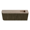 Mondiaz JOYA-DLUX 111.6cm toiletmeubel - ronding links kleur Shadow - Wastafel FAYE positie Rechts 1 kraangat kleur Saba. SW1425158