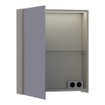 BRAUER Dual Armoire de toilette 59x70x15cm éclairage intégré rectangulaire 1 portes pivotantes MDF Taupe mat SW371737