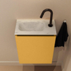 MONDIAZ TURE-DLUX Meuble toilette - 40cm - Ocher - EDEN - vasque Opalo - position gauche - 1 trou de robinet SW1104401