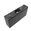 MONDIAZ TURE-DLUX Meuble de toilettes 100cm Dark Grey. Lavabo EDEN Lava position centrale. Sans trou de robinet. SW1103796