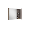 Saniclass Prime Armoire miroir - 80x63x16cm - incluant panneaux latéraux - noyer (bois) SW815277