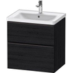 Duravit D-neo Meuble sous vasque 63.4x45.2x62.5cm 2 tiroirs Chêne (noir) mat SW640814