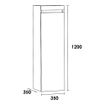 Saniclass Solution armoire colonne 120x35x35cm avec 1 porte sans poignée gauche MFC Metal SW721224